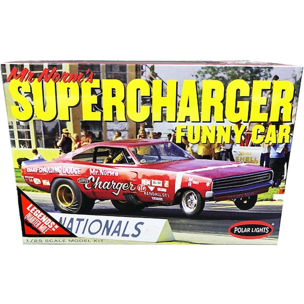 Endless Games 1-25 Scale Skill 2 Model Kit - 1969 Dodge Charger Mr. Norms Supercharger Mile Model Car EN3472217 - main